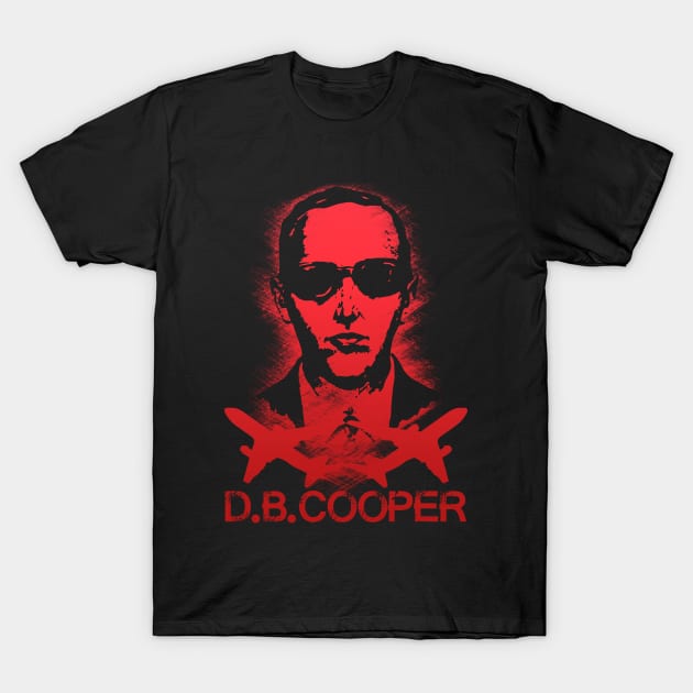 DBCooper - Red T-Shirt by Scailaret